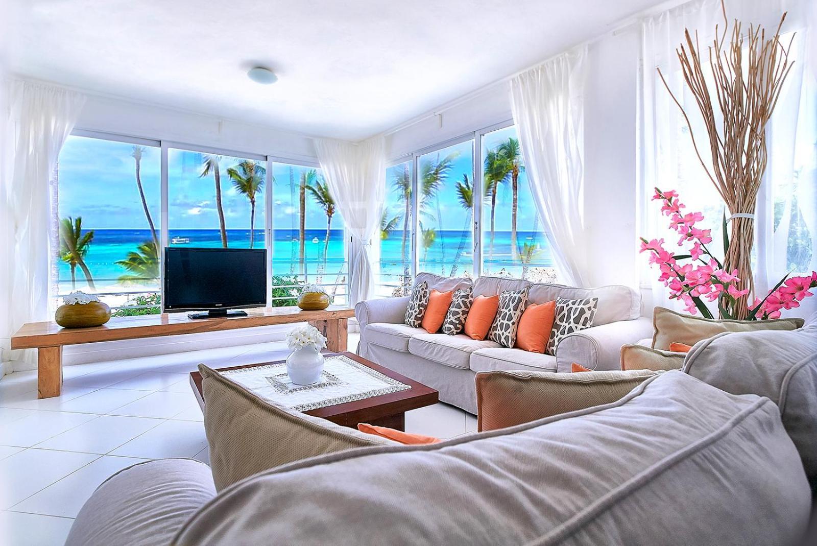 Prime Ocean View Punta Cana Apartments - 3-Bedroom Getaway With Private Terrace On Bavaro Beach מראה חיצוני תמונה