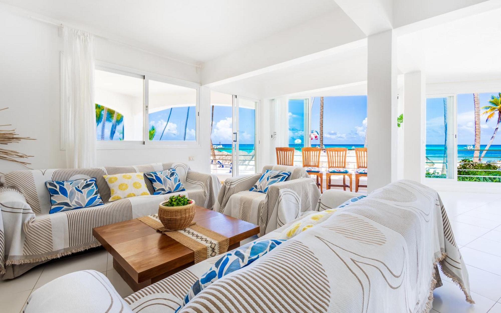 Prime Ocean View Punta Cana Apartments - 3-Bedroom Getaway With Private Terrace On Bavaro Beach מראה חיצוני תמונה